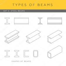 set of steel beams stock vector by