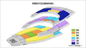 Zellerbach Hall Seating Chart Berkeley Ca