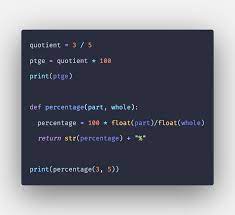 how to calculate a percene in python