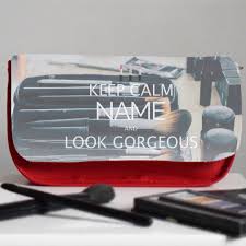 keep calm personalised make up bag