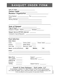 Banquet Event Order Form Template Catering Proposal Templates