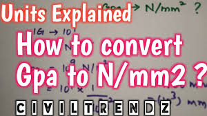 how to convert gpa to n mm2 in 2 steps