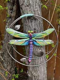 Metal Dragonfly Wall Art Plaque Sign