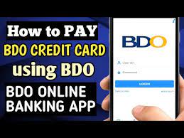 how to pay bdo credit card using bdo