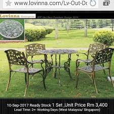Wrought Cast Iron Garden Table Chairs