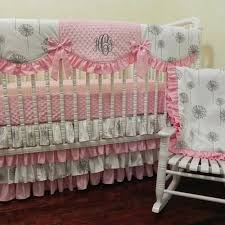 Gray Crib Bedding Set Adalys Scalloped