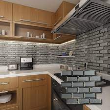 Grey Brick Tiles Kitchen