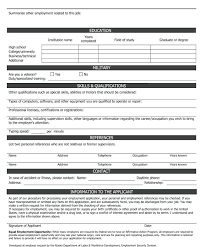 4 Employee Job Application Forms Word Application Template
