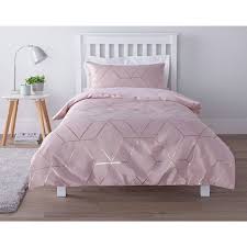 jacquard geo blush pink bedding set