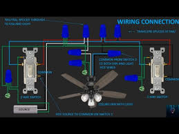 how to wire a fan with two switches
