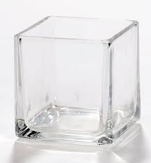 cube glass candle jars