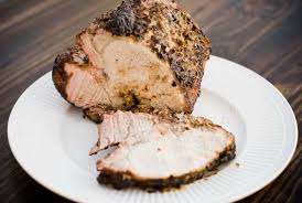 grilled pork roast with dijon and herb
