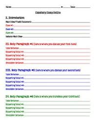   Paragraph Essay Outline Worksheet