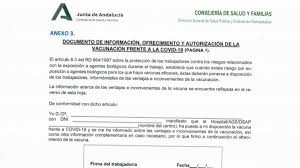 ^ honduras a la zaga de la vacunación en centroamérica. Este Es El Documento Que Tienen Que Firmar Los Sanitarios Andaluces Para Vacunarse Contra El Coronavirus