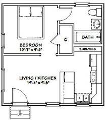 20x20 Tiny House 1 Bedroom 1 Bath 400