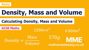 density m volume worksheets