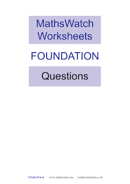 mathswatch worksheets