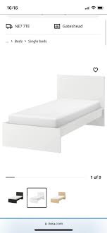 Single Ikea Malm Bed Frame White In