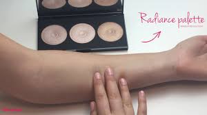 Swatches Highlighter Palette Radiance Makeup Revolution