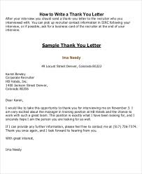 Sample Thank You Letter To Recruiter 6 Examples In Word Pdf