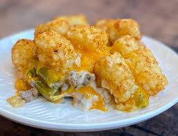 easy cheesy tater tot cerole with