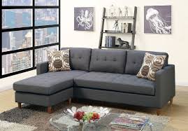 fabric sectional sofa set in blue gray