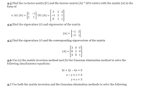 solved 4 3 find the co factor matrix