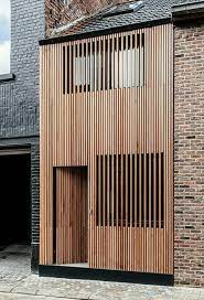 Modern Vertical Wood Slat Home Exterior