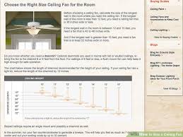 How To Size A Ceiling Fan 7 Steps With Pictures Wikihow