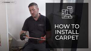 how to lay carpet on stairways