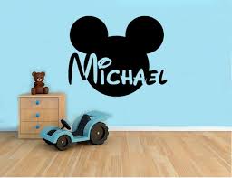 Custom Name Mickey Mouse Wall Decal