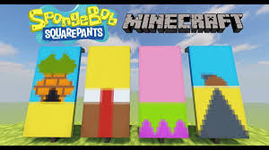 spongebob banners in minecraft