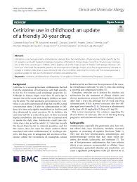 pdf cetirizine use in childhood an