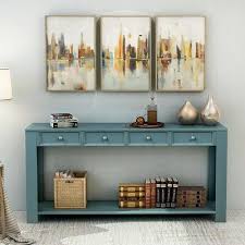 Console Table With 4 Storage Drawers