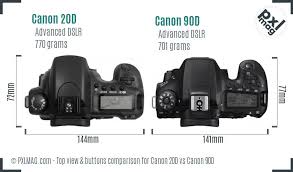 canon 20d vs canon 90d detailed