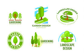 Set Of Logo Garden Landscape Design