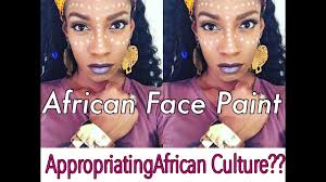 black history month african face paint