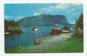 Details About Mount Kineo Maine Moosehead Lake Postcard Vintage Chrome Era Boats Docks Me