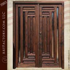 Handmade Exterior Double Doors Custom