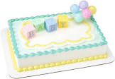 baby block shower or birthday cake
