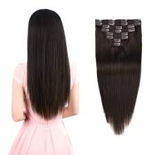 Milani hair #1b natural black 20 clip in hair extensions. Hair Extension Clips Black Free Shipping Off75 Id 95