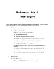 mmc2000 plastic surgery outline essay