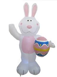 7ft Easter Rabbit Inflatable Led