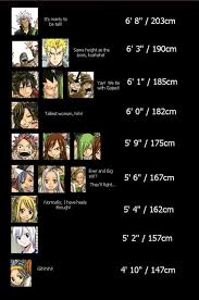 Height Chart Fairy Tail Fairy Tail Anime Fairy Tail Guild