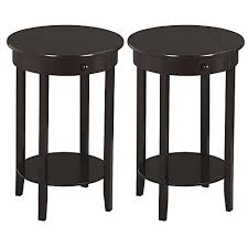 Maybe you would like to learn more about one of these? Yaheetech 2pcs Round Sofa Side End Table With Drawer Wood Nightstand Console Table For Small Spaces Living Room Tall Espresso Buy Online In Antigua And Barbuda At Antigua Desertcart Com Productid 49779156