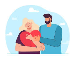 Free Vector | Boyfriend hugging happy girlfriend holding big comic heart.  cheerful cartoon couple flat vector illustration. love, romance,  relationship concept … | Quadrinhos, Desenhos animados, Ilustração