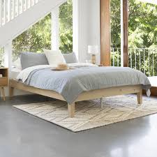 white wash beckham acacia wood bed base