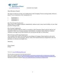 employment termination letter sles