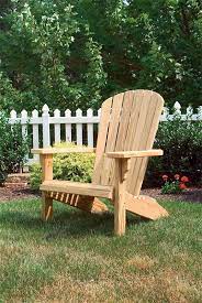 pine wood fan back adirondack chair