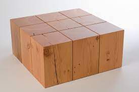 Love This Solid Wood Block Coffee Table